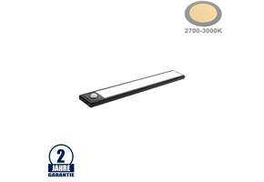1,5W LED Schranklicht mit Bewegungsmelder Schwarz Warmweiß