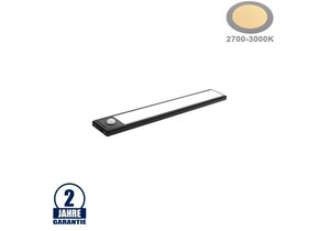 1,5W LED Schranklicht mit Bewegungsmelder Schwarz Warmweiß