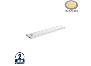 1,5W LED Schranklicht mit Bewegungsmelder Silber Warmweiß