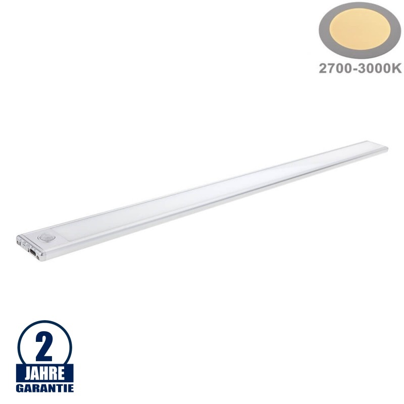 3,5W LED Schranklicht mit Bewegungsmelder Silber Warmweiß