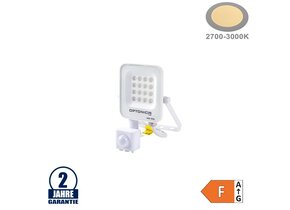 10W LED SMD Fluter weißes Gehäuse mit Bewegungsmelder Warmweiß