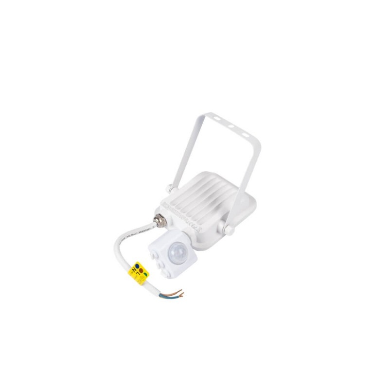 10W LED SMD Fluter weißes Gehäuse mit Bewegungsmelder Warmweiß