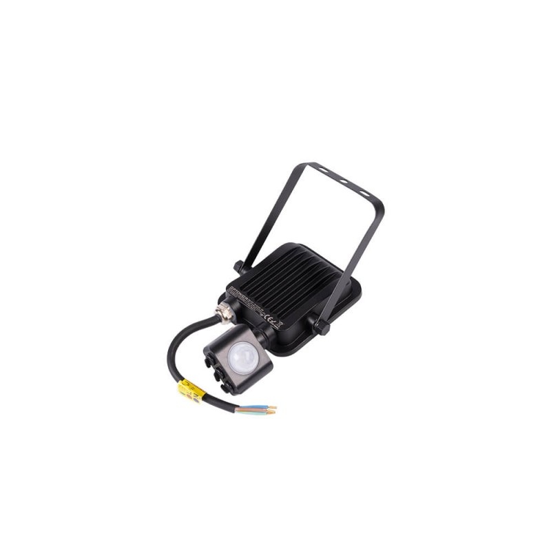 10W LED SMD Fluter schwarzes Gehäuse mit Bewegungsmelder Kaltweiß