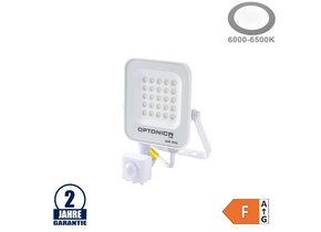 20W LED SMD Fluter weißes Gehäuse mit Bewegungsmelder Kaltweiß