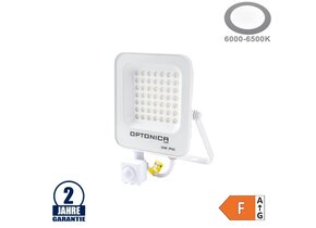 30W LED SMD Fluter weißes Gehäuse mit Bewegungsmelder Kaltweiß