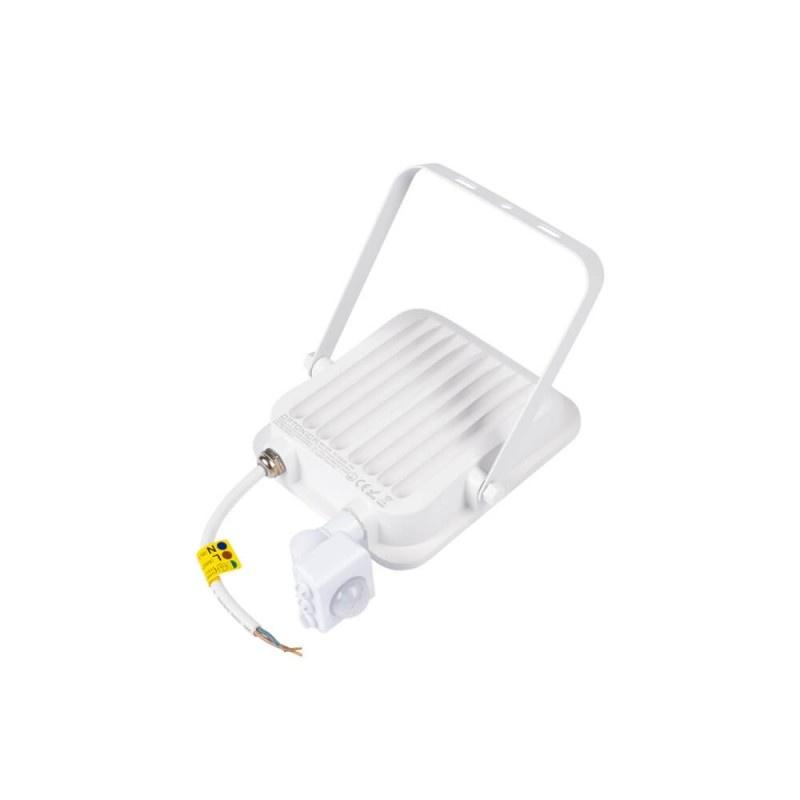 30W LED SMD Fluter weißes Gehäuse mit Bewegungsmelder Neutralweiß