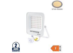 30W LED SMD Fluter weißes Gehäuse mit Bewegungsmelder Warmweiß