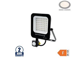 30W LED SMD Fluter schwarzes Gehäuse mit Bewegungsmelder Neutralweiß