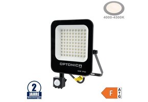 50W LED SMD Fluter schwarzes Gehäuse mit Bewegungsmelder Neutralweiß