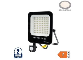 50W LED SMD Fluter schwarzes Gehäuse mit Bewegungsmelder Neutralweiß