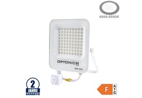 50W LED SMD Fluter weißes Gehäuse mit Bewegungsmelder Kaltweiß