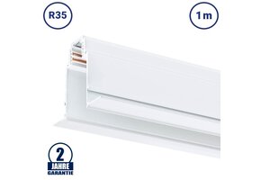 48V Stromschiene R35 Einbau Magnetic Line Weiß 1m