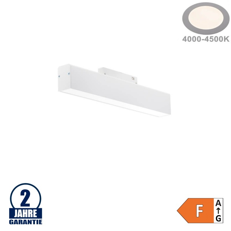 12W LED Leuchte 30cm für 48V Stromschiene R35 Magnetic Line Weiß Neutralweiß