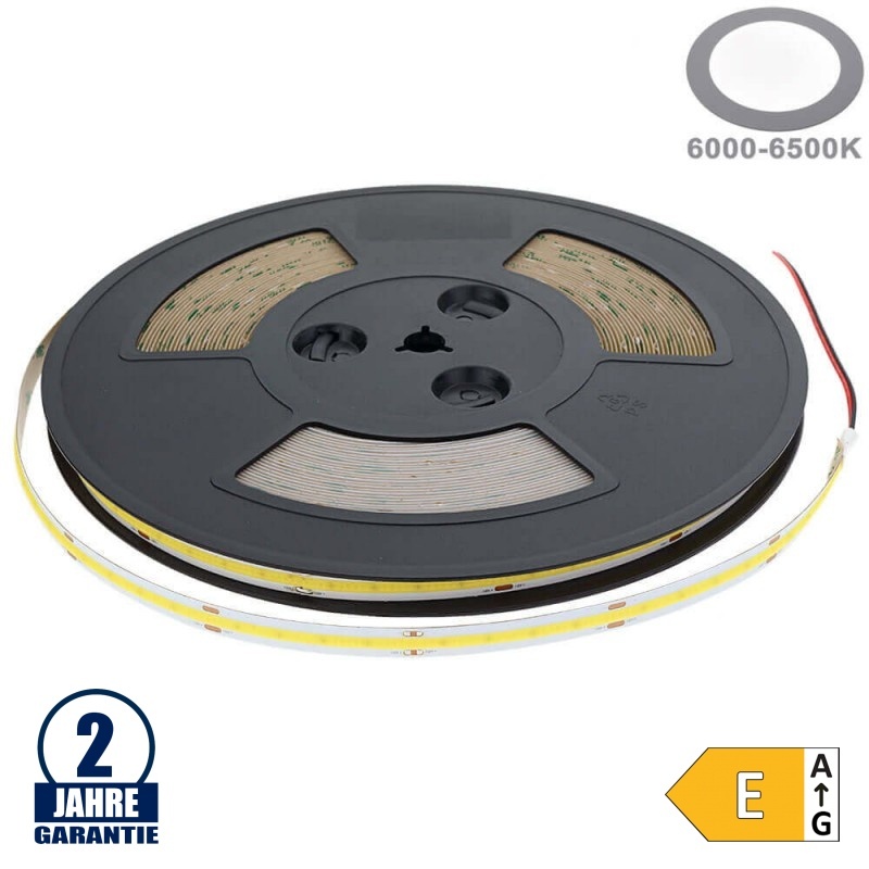 504SMD/m 6W/m 48V COB LED Streifen Kaltweiß 25m