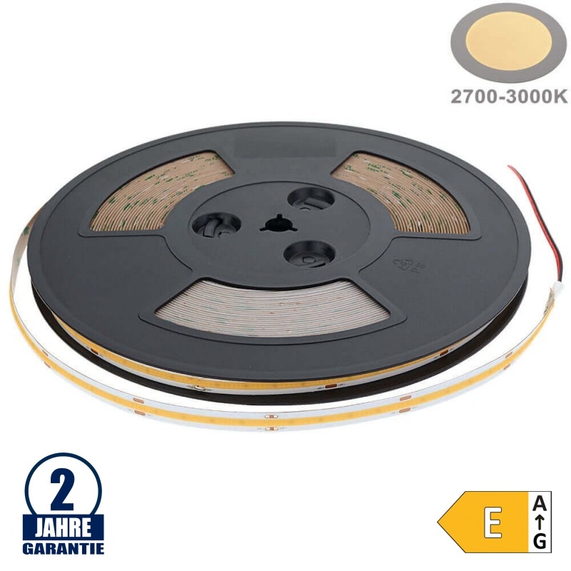 504SMD/m 6W/m 48V COB LED Streifen Warmweiß 25m