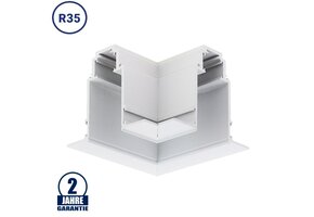 Eckstück R35 Einbau für 48V Stromschiene Magnetic Line Weiß