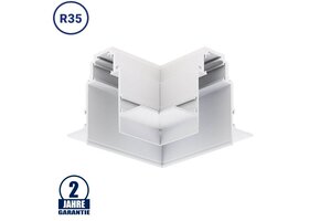 Eckstück R35 Einbau V2 für 48V Stromschiene Magnetic Line Weiß