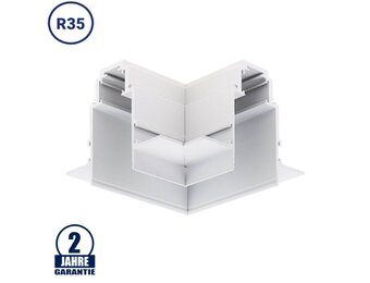 Eckstück R35 Einbau V2 für 48V Stromschiene Magnetic Line Weiß