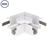 Eckstück R35 Einbau V2 für 48V Stromschiene Magnetic Line Weiß