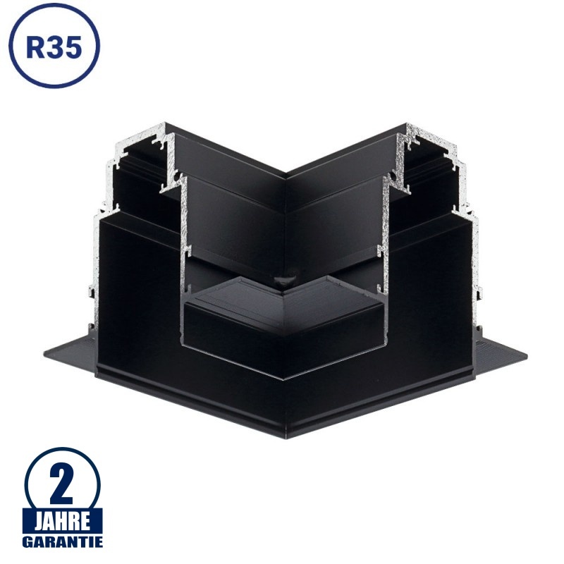 Eckstück R35 Einbau V2 für 48V Stromschiene Magnetic Line