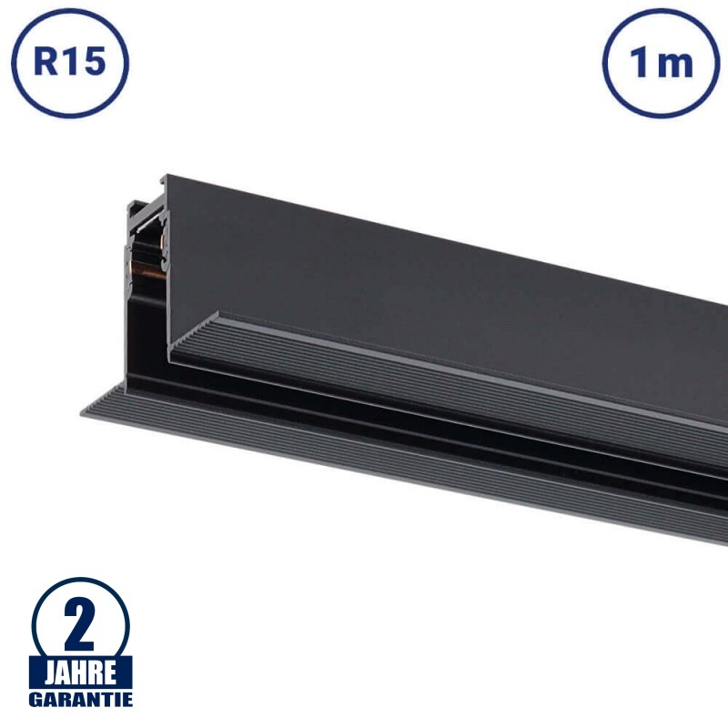 48V Stromschiene R15 Einbau Magnetic Line Schwarz 1m