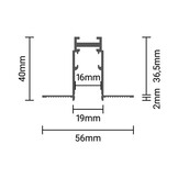 48V Stromschiene R15 Einbau Magnetic Line Schwarz 2m