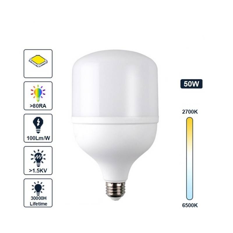 LED-Hochleistungslampe T140 50W E27