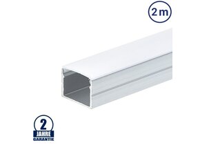LED Profil 19x13mm Eloxiert Aufbau 2m SET