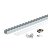 LED Profil 19x13mm Eloxiert Aufbau 2m SET