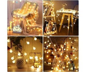 ENLACE LED Lichterkette – 10 M, 100 LEDs, Warmweiß, Batteriebetrieben (3x AA), IP65 Wasserdicht, Mit Fernbedienung, 8 Modi – Für Innen & Außen