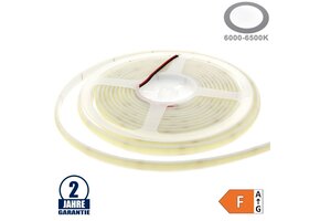 320SMD/m 10W/m 24V COB LED Streifen spritzwassergeschützt Kaltweiß 5m