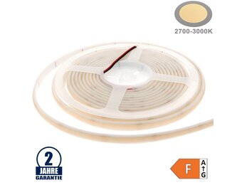 320SMD/m 10W/m 24V COB LED Streifen spritzwassergeschützt Warmweiß 5m