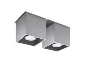 Deckenleuchte QUAD 2 grau