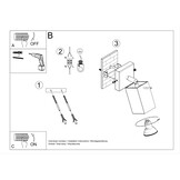 Wandleuchte MERIDA weißg