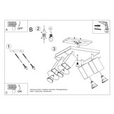 Deckenleuchte MERIDA 4 schwarzg