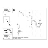 Wandleuchte MINERWA schwarzg