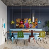 Hängeleuchte BALL rotg