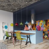 Hängeleuchte BALL grüng