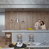 Hängeleuchte GASPARE schwarzg