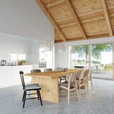 Hängelampe CASCO weiß/naturfarbenes Holzg