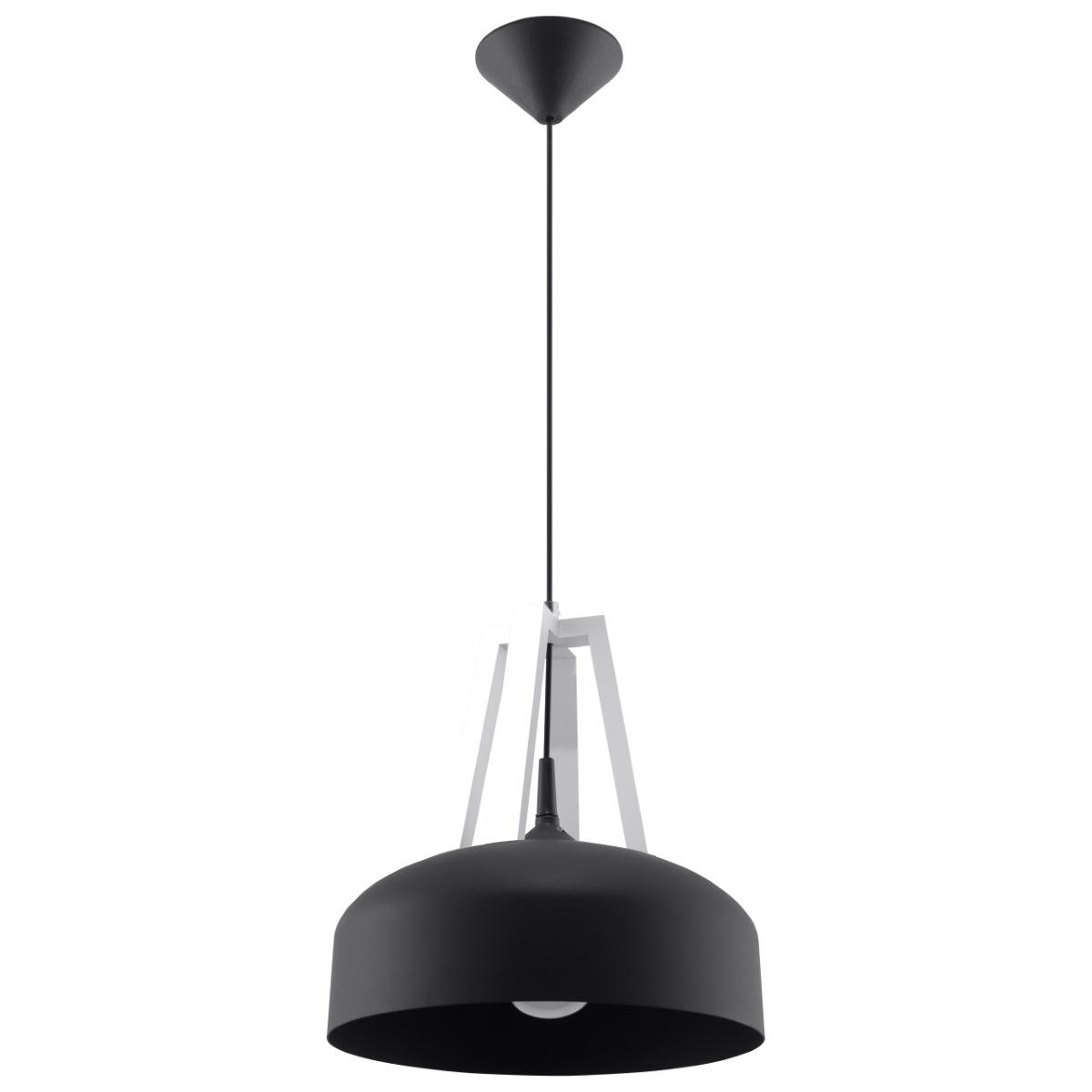 Hängeleuchte CASCO schwarz/weißg