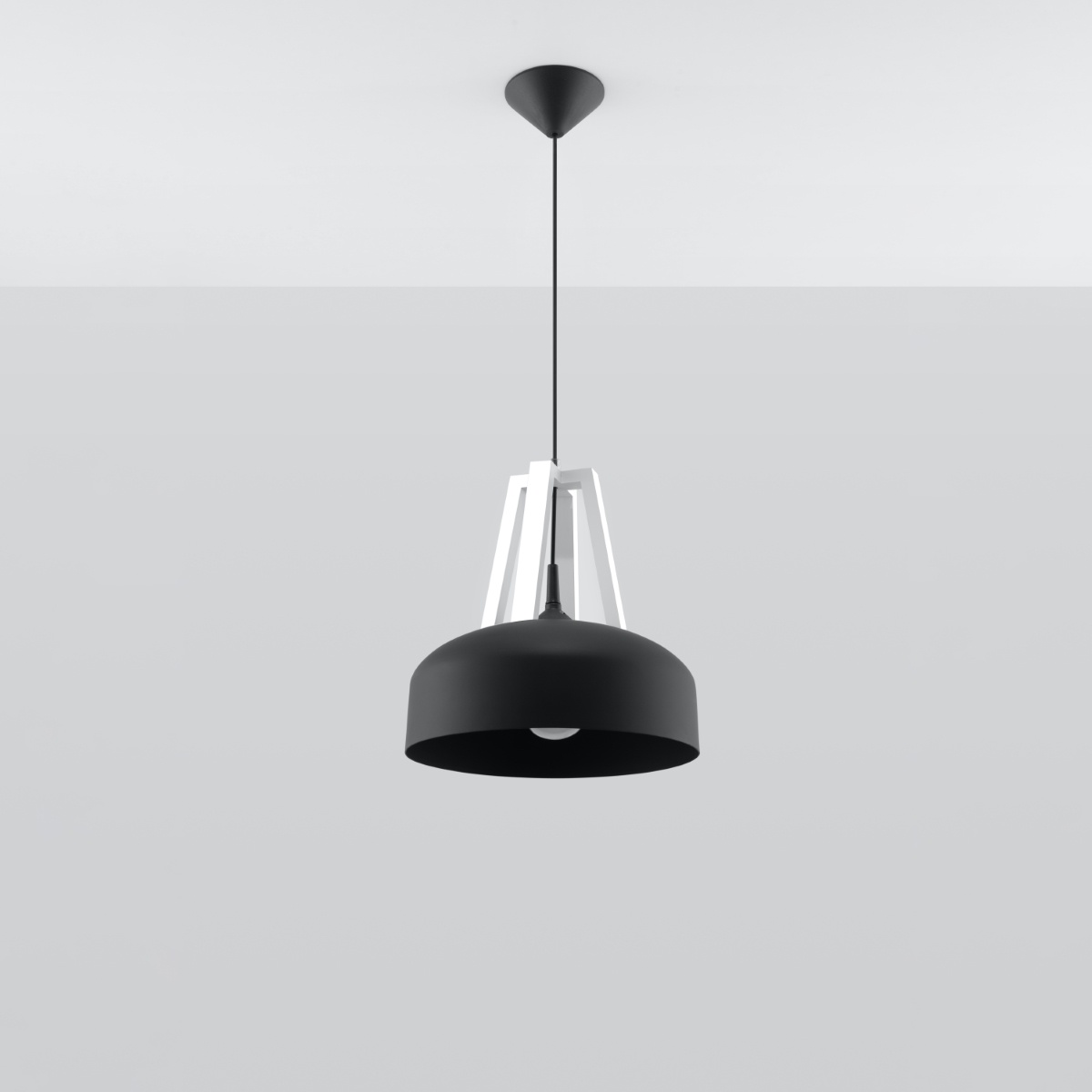 Hängeleuchte CASCO schwarz/weißg