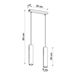 Hängeleuchte LAGOS 2 weißg