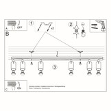 Deckenleuchte RING 6L weißg
