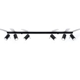 Deckenleuchte RING 6L schwarz