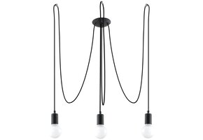 Kronleuchter EDISON 3 schwarz