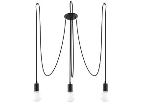 Kronleuchter EDISON 3 schwarz