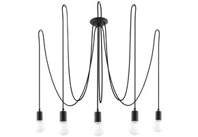 Kronleuchter EDISON 5 schwarz