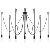 Kronleuchter EDISON 7 schwarzg