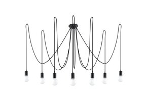 Kronleuchter EDISON 7 schwarz